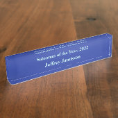 Plaque de bureau acrylique, vendeur de l'année ble (Taille)