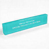 Plaque de bureau Aqua Turquoise
