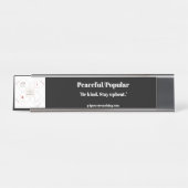 Plaque de bureau argenté paisible/populaire (Devant)