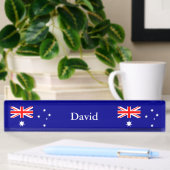Plaque de bureau avec drapeau australien patriotiq