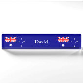 Plaque de bureau avec drapeau australien patriotiq (Devant)