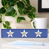 Plaque de bureau avec Drapeau de Houston, USA