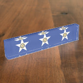 Plaque de bureau avec Drapeau de Houston, USA (Taille)