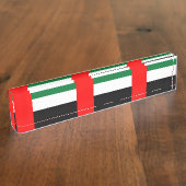 Plaque de bureau avec Drapeau des EAU (Taille)