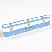 Plaque de bureau avec drapeau patriotique argentin