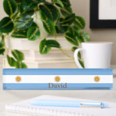 Plaque de bureau avec drapeau patriotique argentin