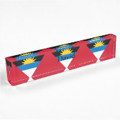Plaque de bureau avec drapeau patriotique d'Antigu