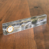 Plaque de bureau avec horloge/cascades (Taille)