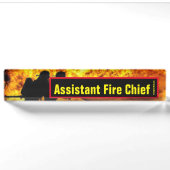 plaque de bureau Chef des pompiers adjoint Flames (Devant)