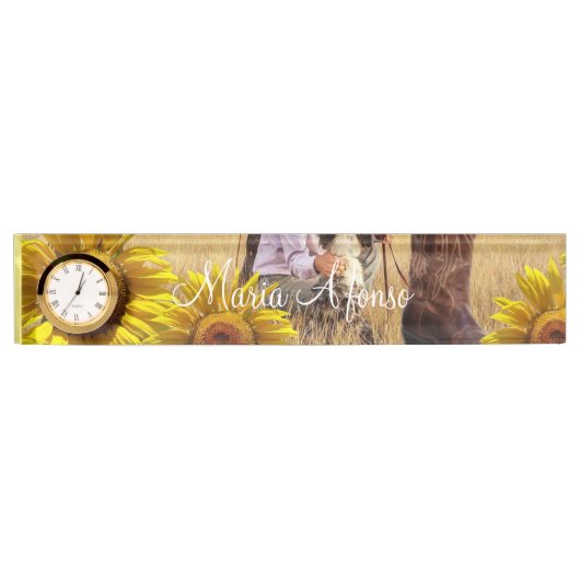Plaque de bureau Cowboy Tournesol (Devant)