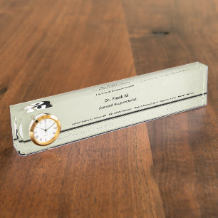 Plaque de bureau d'acupuncteur