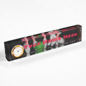 Plaque de bureau de Bowling avec horloge