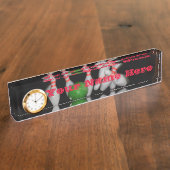 Plaque de bureau de Bowling avec horloge (Taille)
