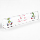 Plaque de bureau de Noël Gnome
