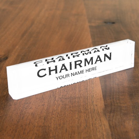 Plaque de bureau de président avec nom personnalis (Taille)