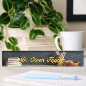 Plaque de bureau de style tableau noir pour enseig