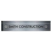Plaque de bureau de thème de construction (Devant)