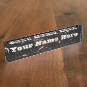 Plaque de bureau du nom Fireworks (Taille)