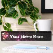 Plaque de bureau du nom Fireworks
