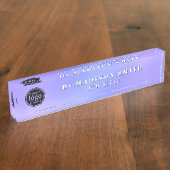 Plaque de bureau en acrylique colorée (Taille)