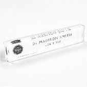 Plaque de bureau en acrylique moderne