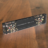 Plaque de bureau en acrylique Whimsy Birds (Taille)