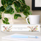 Plaque de bureau en acrylique Whimsy Birds
