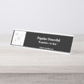 Plaque de bureau en argent populaire/puissant (Devant)