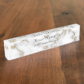 Plaque de bureau exécutif en marbre et or classe (Taille)