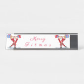 Plaque de bureau Fitness Père Noël (Devant)