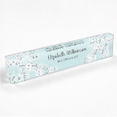 Plaque de bureau Fleur Blanche Fleur de Cerisier M