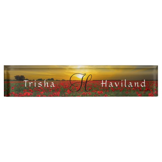 Plaque de bureau HAMbyWG - Coucher de soleil sur c (Devant)