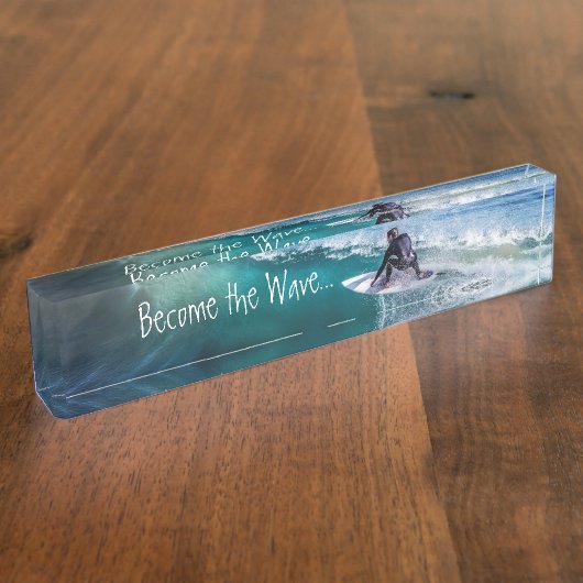 Plaque de bureau HAMbyWG - Devenez la vague (Taille)