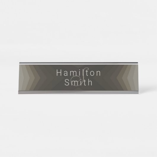 Plaque de bureau - HAMbyWG - Marron Taupe (Devant)