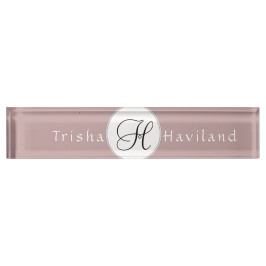 Plaque de bureau HAMbyWG - Mauve (Devant)