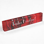 Plaque de bureau HAMbyWG - Rose rouge classique