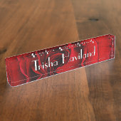 Plaque de bureau HAMbyWG - Rose rouge classique (Taille)