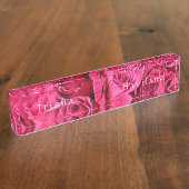 Plaque de bureau HAMbyWG - Roses roses (Taille)