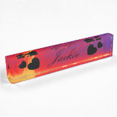 Plaque de bureau - HAMbyWhiteGlove - Firey Hearts