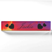 Plaque de bureau - HAMbyWhiteGlove - Firey Hearts (Devant)