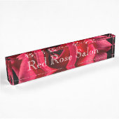 Plaque de bureau - HAMbyWhiteGlove - Rose rouge