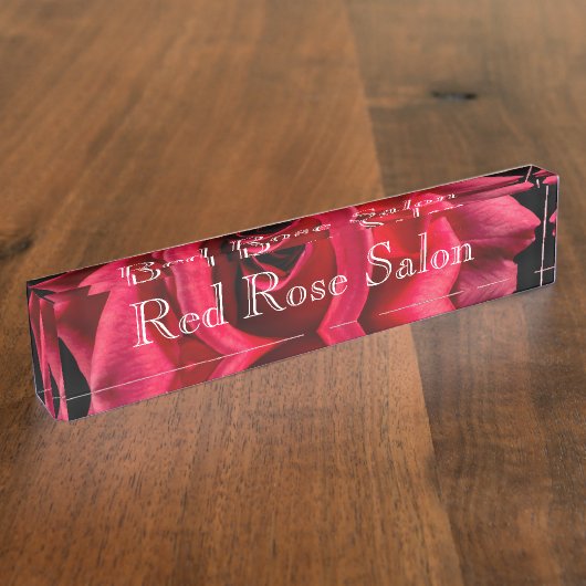 Plaque de bureau - HAMbyWhiteGlove - Rose rouge (Taille)