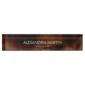 Plaque de bureau Marron Tons Terre Professionnel (Devant)