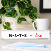 Plaque de bureau Math Égal Amour