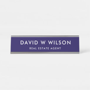Plaque de bureau minimaliste moderne personnalisée