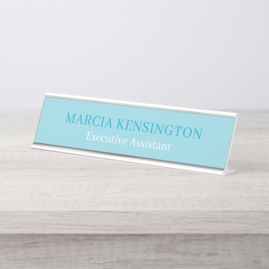 Plaque de bureau moderne professionnel bleu aqua c (Devant)