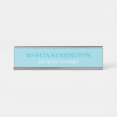 Plaque de bureau moderne professionnel bleu aqua c (Devant)