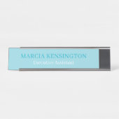 Plaque de bureau moderne professionnel bleu aqua c (Devant)