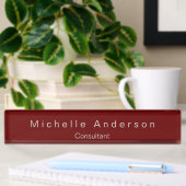 Plaque de bureau moderne Red Consultant tendance