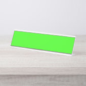 Plaque de bureau moderne vert néon – Personnalisab (Devant)
